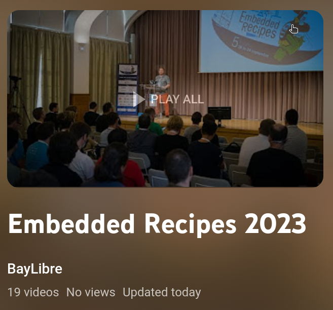 Videos from Embedded Recipes 2023